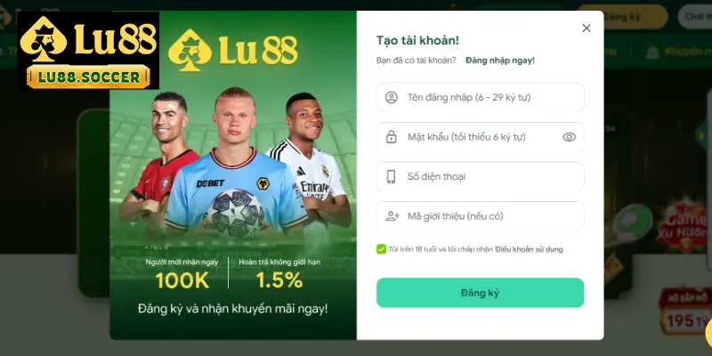 Cách đăng ký LU88 cơ bản